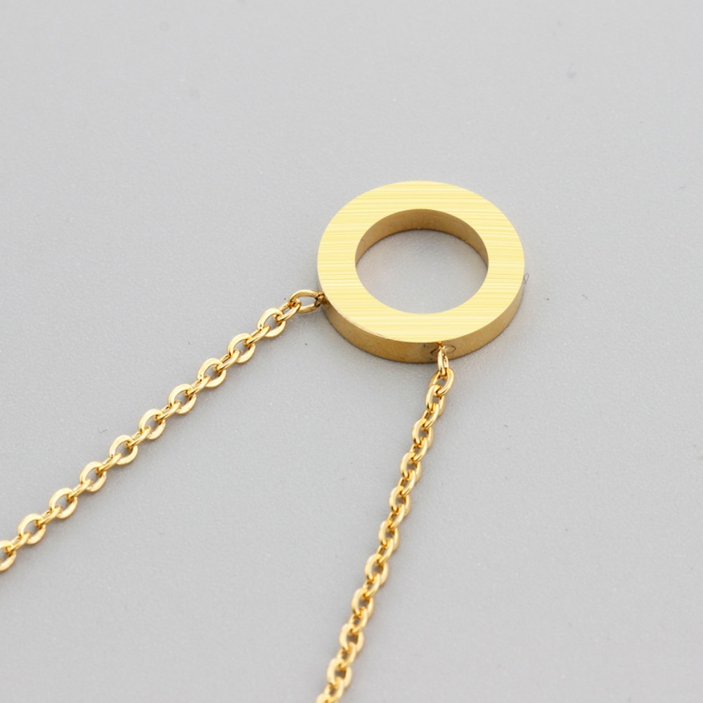 ❤️4 for $20 18k gold plated/Sliver Circle Necklace - Picture 3 of 5